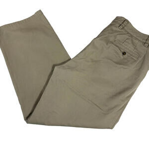 Eddie Bauer Womens Chino Pants Sz 14 Khaki Beige Cotton Straight Classic